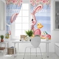 thumbnail image 5 of Purple Easter Bunny Blackout Curtains for Bedroom, Spring Easter Eggs Chicken Floral Wood Thermal Insulated Kitchen Drapes with Grommets, Light Blocking Window Treatment, 2 Panels 52" x 96", 5 of 7