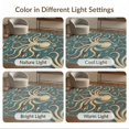 thumbnail image 7 of ODIKA 5'x7' Washable Area Rug Doormat Nautical Ocean Motif Vintage Border Map Horror Rum Octopus Refined for Small Living Room, Bedroom, Easy Care, Non-Shedding, Pet Friendly, 7 of 7