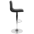 thumbnail image 4 of Home Square 25" to 33" Striped Bar Stool in Black with Chrome Base - Set of 3, 4 of 11