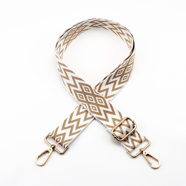 Correa de bolso extendida de jacquard bordada Correa de bolso de estilo étnico ajustable de repuesto Accesorios Correa de hombro cruzada de un solo hombro para bolso de mujer