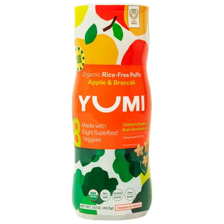 YUMI Organic Stage 3 Apple & Broccoli Puffs, 1.5 oz