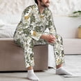 thumbnail image 7 of Goofa Vintage Animals Palm Tree for 2-piece Loungewear Set Men’s Sleepwear Set Soft PJs Cozy loungewear Comfy Sleep Set Winter Pajamas-Large, 7 of 7