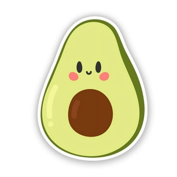 Avocado Cutie - 3" Vinyl Sticker - For Car Laptop I-Pad Phone Helmet Hard Hat - Waterproof Decal