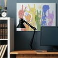 thumbnail image 2 of Stupell Industries Rainbow Peace Love Caring Hand Signs ASL Canvas Wall Art by Grace Popp, 2 of 6