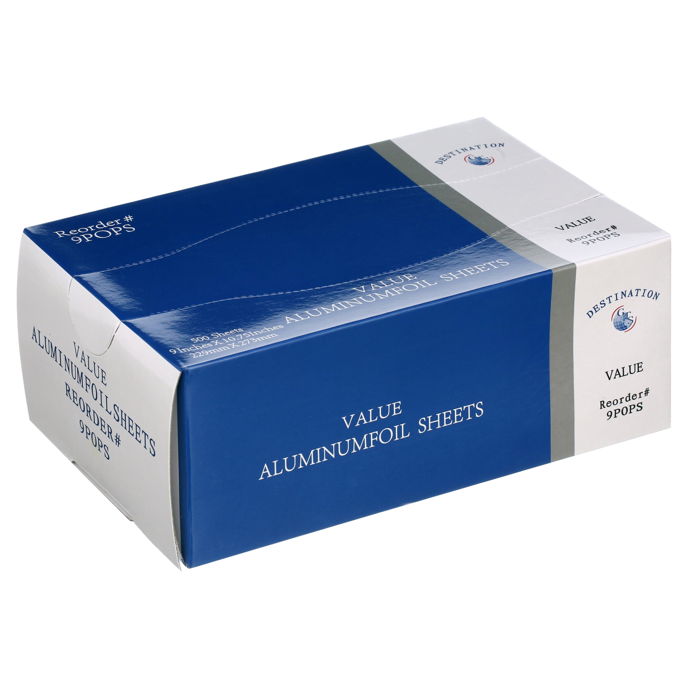 Foil Sheets, Aluminum Foil – Pop-Up Dispenser, 9” x 10.75”, 500 Pre-Cut Sheets for Food, Hair Coloring & Highlighting