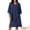 Dark Blue, variant on DARING DIVA 3/4 Sleeve V Neck Chiffon Cape Overlay Knee Length Dress S Black