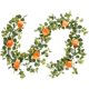 thumbnail image 1 of Guirnalda De Eucalipto 5.9 Pies/Hojas Verdes Con Flores Blancas/Decoración De Pared De Cocina/Decoración De Cocina/Verde/Artificial/Falso/A Granel/Boda/Vid/Falso/Rústico (Naranja) Muyoka Hogar, 1 of 7