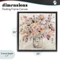 thumbnail image 4 of Stupell Industries Cottage Fluid Petals Watercolor Bouquet Black Floating Frame Canvas Art, 25 x 25, by Carol Robinson, 4 of 8