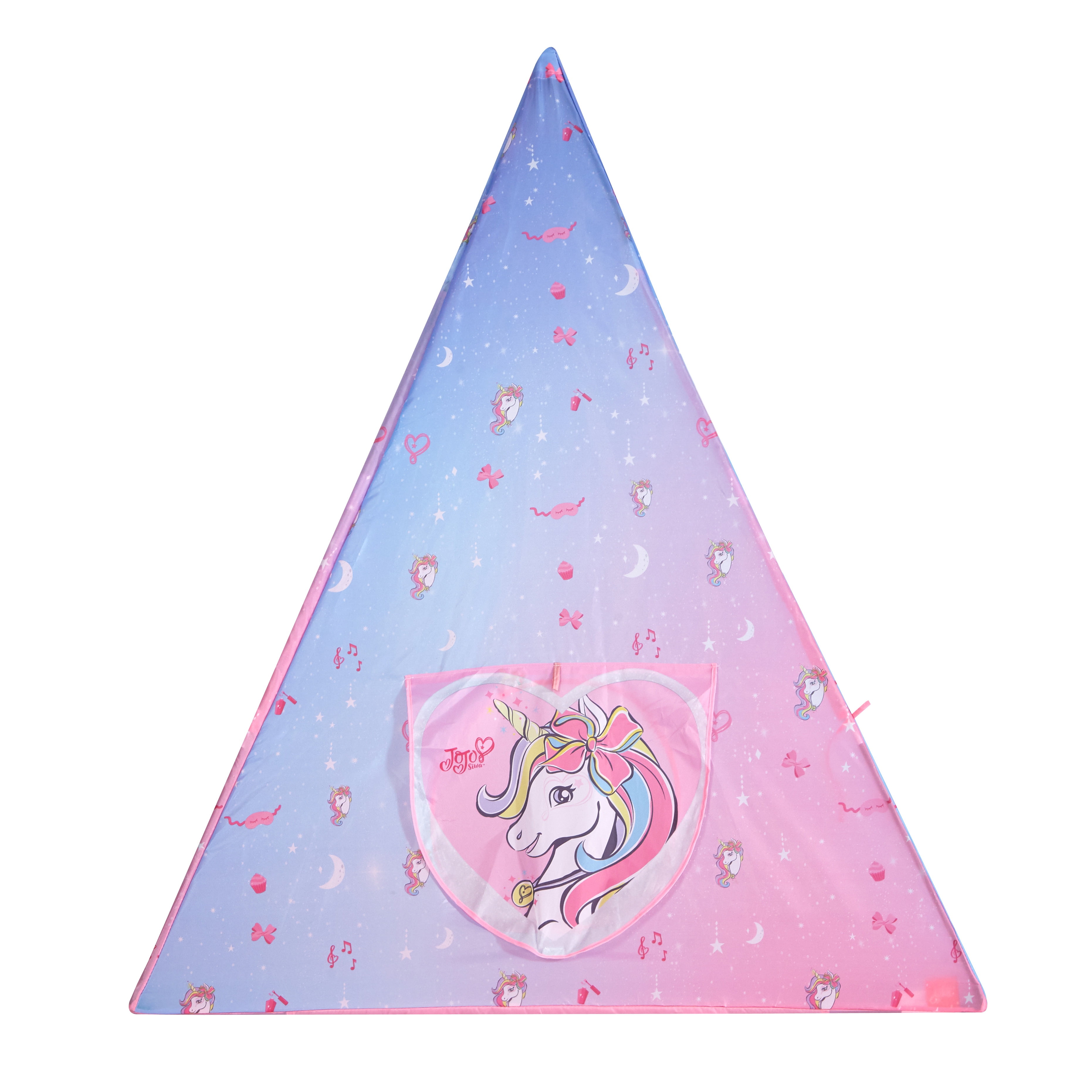 Jojo Siwa 4 Piece Set with Tent, Slumber Bag, Pillow & String Lights