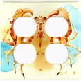 thumbnail image 2 of Metal Light Switch Wall Plate Outlet Cover (Ocean Sea Crab Beach Sand - Double Duplex), 2 of 2