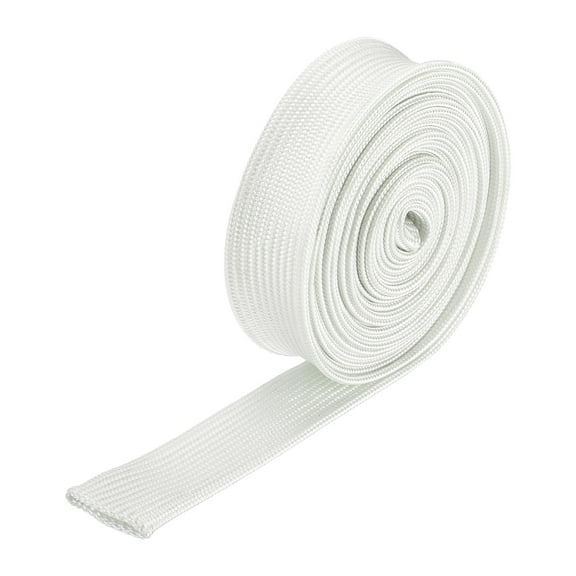 Uxcell Heat Shield Sleeve 0.5" ID 10Ft Fuel Line Heat Shield Sleeve 500℃ White