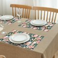 thumbnail image 3 of Pioneer Flower Floral Print Pattern Summer Placemats Table Placemats Set Of 4-Linen Kitchen Washable Placemats Table Mats 12x18 Inch Non-Slip Heat Resistant, 3 of 5
