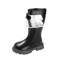 thumbnail image 2 of Bnwani Girls Boots Mid-Calf Fleece Lined Velvet Lace Bow Boots 4-11 Years, 2 of 9