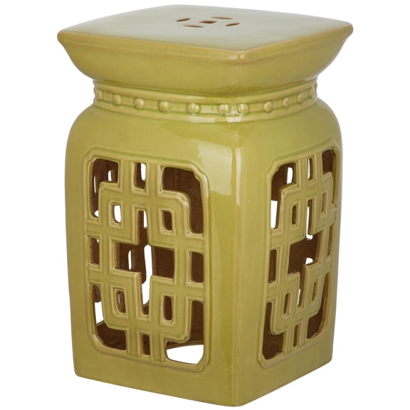 Safavieh Beijing Filigree Indoor/Outdoor Garden Patio Stool, Green