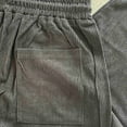 thumbnail image 3 of Ceisia Men Solid Color Loose Casual Pants Elastic Waist Drawstring Sports Gift Work Trousers, 3 of 9