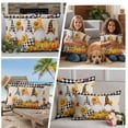 thumbnail image 5 of Orange Fall Pumpkins Outdoor Waterproof Pillow Covers, Gnomes Sunflowers Vintage Farm Check Decorative Square Throw Pillowcase Sofa Cushion Sham for Patio/Couch/Chair, 20"x20" 2 Pack, 5 of 8