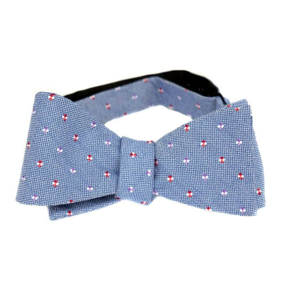 BuyYourTies - Mens Aficionado Self Tie Bow Tie - Blue Red