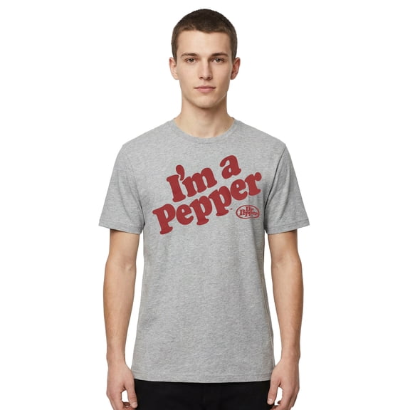 Dr. Pepper T-Shirt Men's I'm A Pepper Logo Design Novelty Short Sleeve Tee