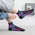 thumbnail image 2 of Naloa Neon Night Cityscape Ankle Socks for Women Non Slip Socks No Show Socks Classic Low Cut Casual Socks Casual Socks, 2 of 7