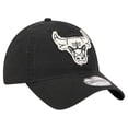 thumbnail image 3 of Men's New Era  Black Chicago Bulls Stamp Fabric Applique 9TWENTY Adjustable Hat, 3 of 5