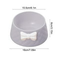 thumbnail image 3 of Diamond Bow Pet Bowl, 6" Break-Resistant Pet Feeding and Watering Bowl, 3.15" High, Suitable for Small Cats and Dogs, 3 of 6