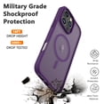 thumbnail image 3 of Njjex Magnetic Case for Phone 16 Case 6.1",Cute Luxruy Clear Slim Case, Rugged Shockproof Protective Transparent Cell Phone Cover,Purple, 3 of 6