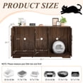thumbnail image 2 of Blotout 59" Large Cat Litter Box Enclosure for 2 Cats with Power Outlets, Litter Box Furniture Hidden with Double Room, Wooden Cat Washroom Furniture with Lockable Door, Cats House, Brown, 2 of 10