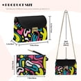 thumbnail image 7 of KUIFORTI Abstract Graffiti Crossbody Leather Bags for Women Functional Woman Shoulder Bag Handbags Casual Functional Small Bag with Removable Chain for Daily Life, 7 of 7
