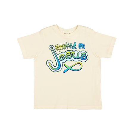 

Inktastic Hooked on Jesus Christian Boys or Girls Toddler T-Shirt