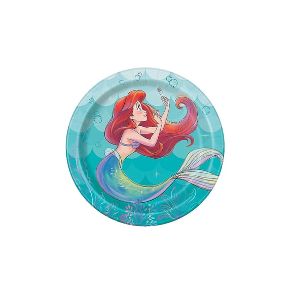 The Little Mermaid Dess Plates, 8Ct - Party Supplies - 8 Pieces