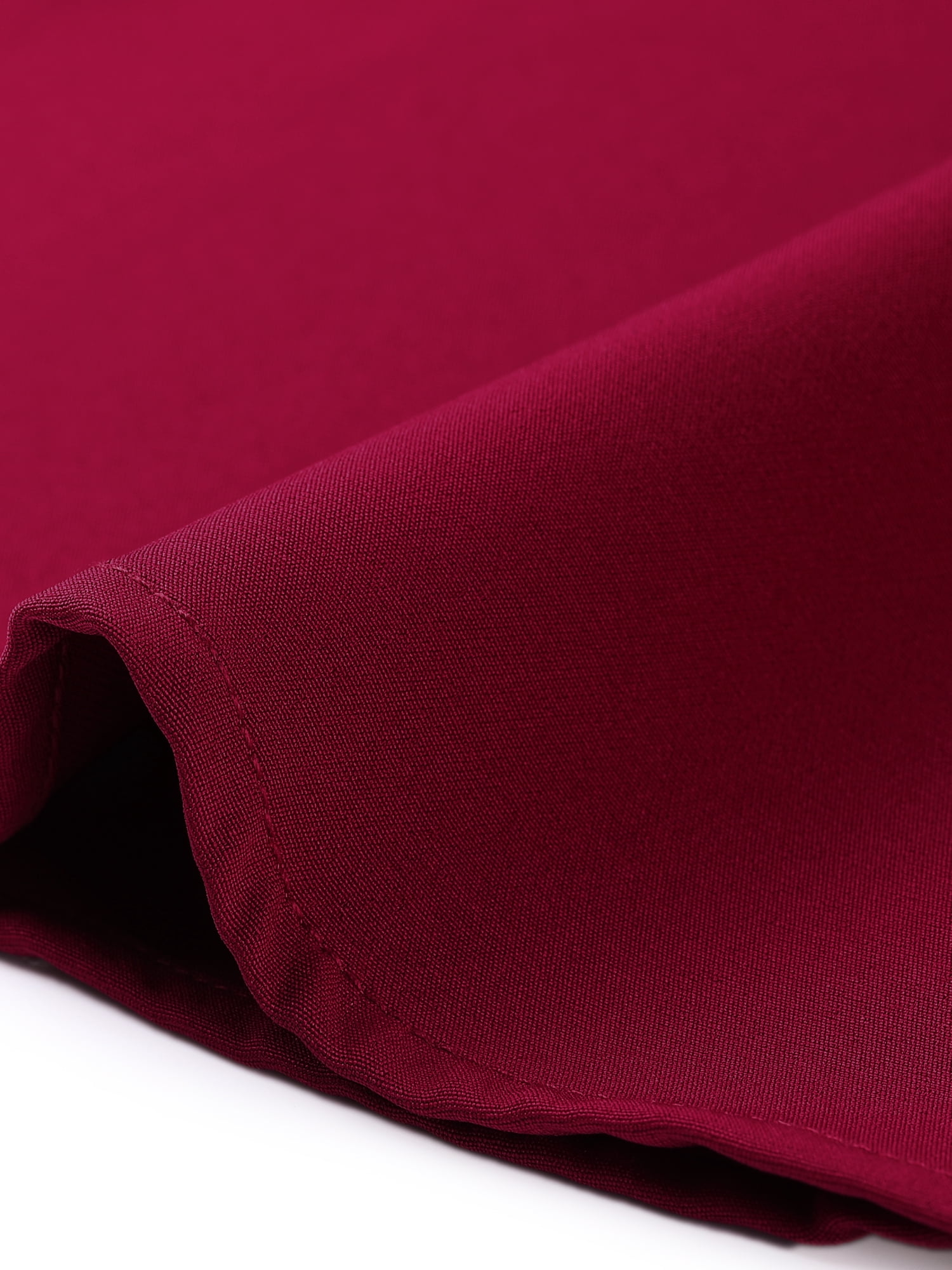 DARING DIVA Women's Casual Office A-Line Button Decor Midi Skirts M Burgundy