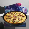 thumbnail image 7 of Bingfone Starry Multicolored Wolf Print Oven Mitts Pot Holders Set 2 PCS for Kitchen for Cooking Grilling Baking BBQ Pot Holders Cook Essentials, 7 of 7