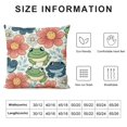 thumbnail image 5 of BCIIG Frogs Flowers Pattern Graphic Decorative Throw Pillow Cover for Home Couch Living Room Bed Sofa - Short Plush Pillow Case 1PC 22x22in, 5 of 5