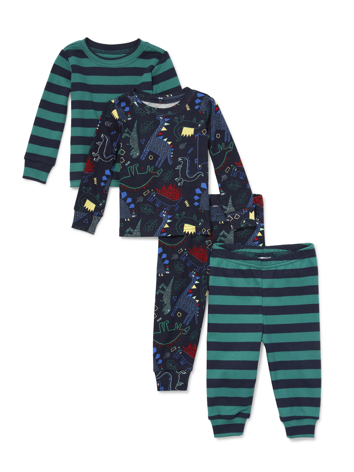 The Children's Place Long Sleeve Snugfit Pajamas, 4pc Set (Baby Boys