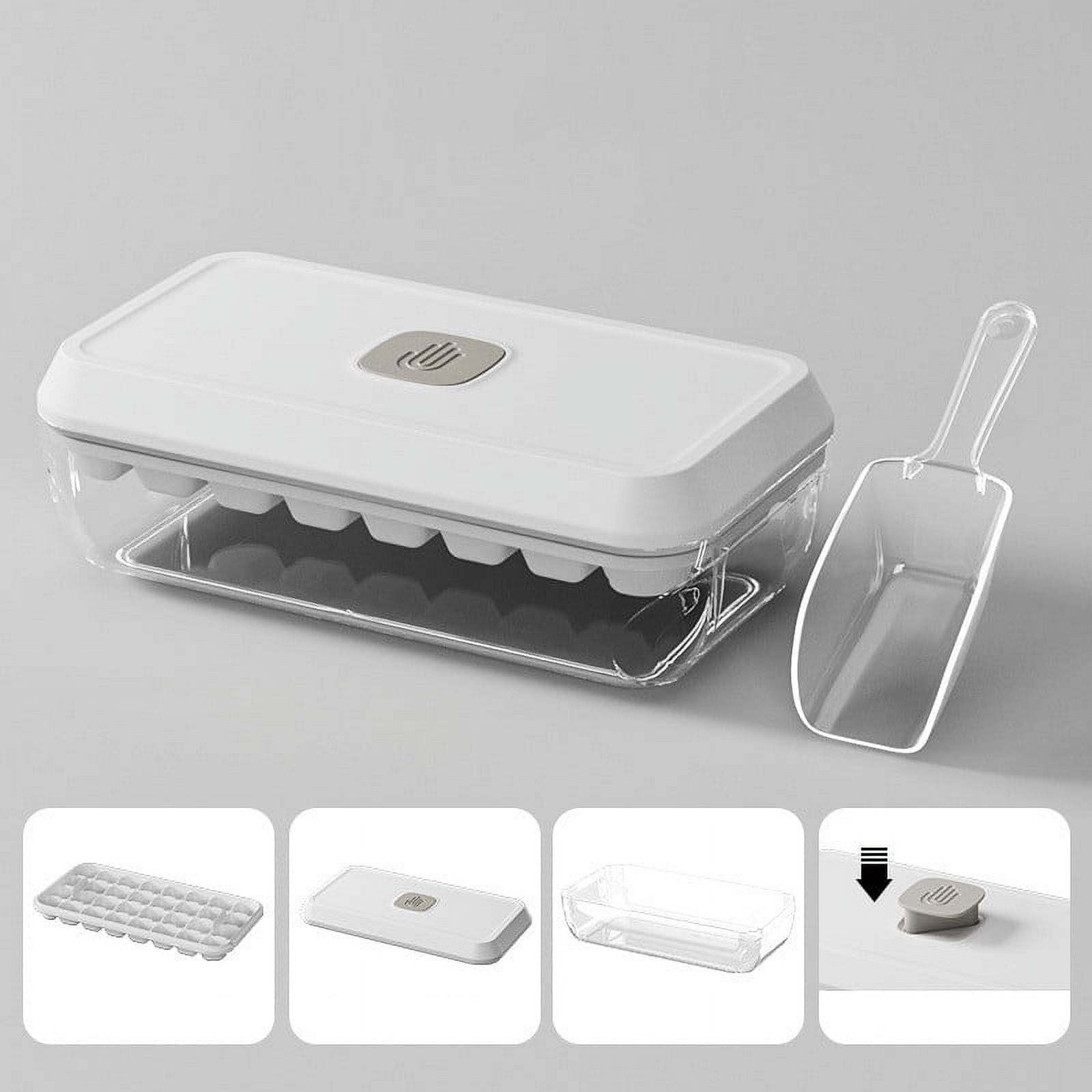 Tray With Lid Large Capacity Silicone Ice Maker For Ice And Cubes Small Ice Container for Freezer Large Ice Cubes Tray Silicone Big Ice Cubes Silicone Silicone Milk Tray Ice Pack Cubes Sheets Pellet