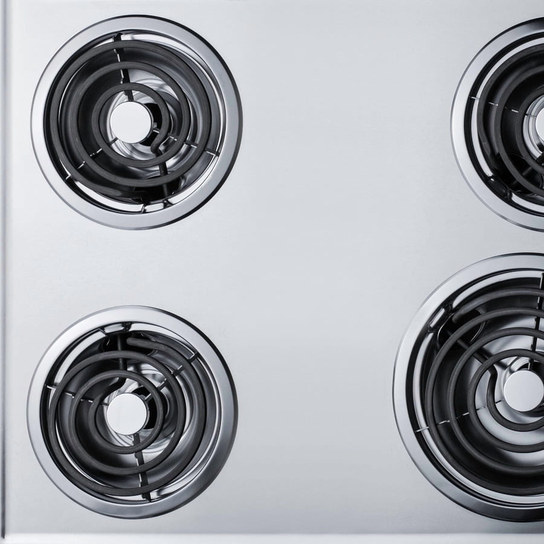 30" Wide 230V 4-Burner Coil Cooktop