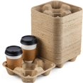 thumbnail image 1 of Bandejas transportadoras de bebidas desechables FMP Brands, 4 tazas, paquete de 45, 1 of 7