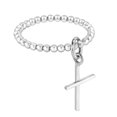 thumbnail image 4 of Simply Faithful Dangle Little Cross Eternity Bead Ball Sterling Silver Ring-7, 4 of 4