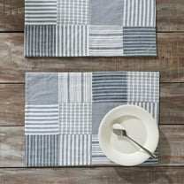 VHC Brands Sawyer Mill Blue Quilted Placemat Set of 2 13x19
