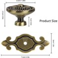 thumbnail image 2 of 6 pomos retro para muebles 2 en 1, tiradores para cajón de armario, cocina, sala de estar, dormitorio, bronce, 2 of 5