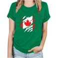 thumbnail image 1 of FAIWAD T-Shirt d'Été pour Femmes de la Fête du Canada, Léger, à Manches Courtes, Col Rond, T-Shirts Hauts, Imprimé Graphique, Blouses de Détente Basiques, 1 of 3