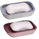 thumbnail image 2 of (gris + rosa claro) Caja de jabón de pared con 2 paquetes de ventosas Ormromra LKX-0895-2, 2 of 7