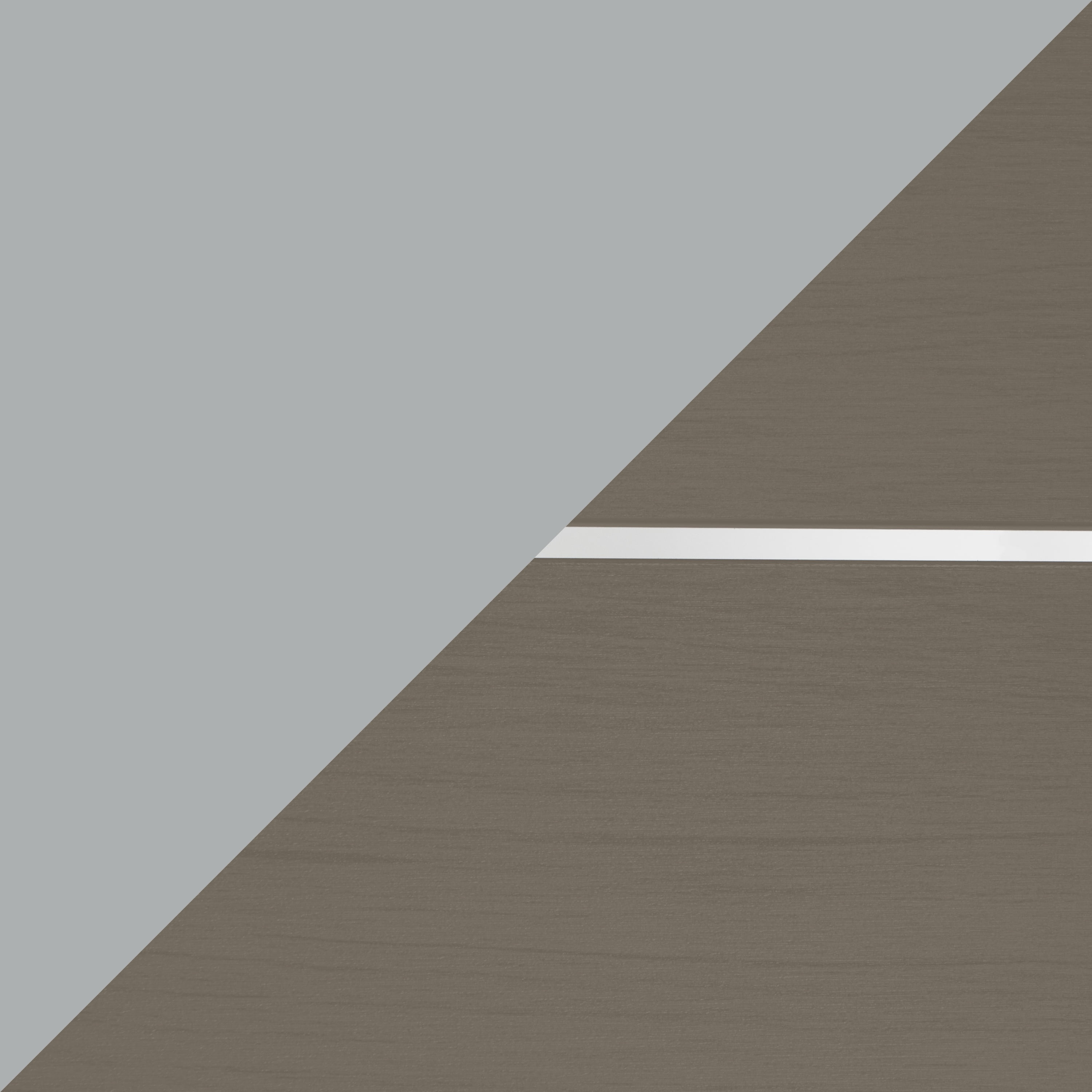 Table de salle à manger carrée CorLiving Gallant en aluminium argenté et polybois taupe