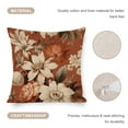 thumbnail image 4 of Cool Pillow Cases Terracotta Floral Spring Botanical Flower Print Rust Pillow Protector 16"x16" Botanical Flowers Spring Zippered Pillow Cover Decor for Sofa Couch, 4 of 7