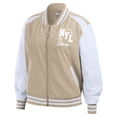 thumbnail image 2 of Women's WEAR by Erin Andrews  Tan New York Liberty Tonal Full-Zip Bomber Jacket, 2 of 5