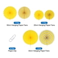 thumbnail image 3 of Uxcell Hanging Paper Fans Party Set 6Pcs Round Pattern Hanging Paper Fans Decoration for Home,Birthday Wedding(Yellow), 3 of 6