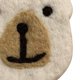thumbnail image 2 of Cute Bear Wool Felt Coaster Soft Insulated Non-Slip Decorative Drink Coaster for Coffee White One Size, 2 of 4