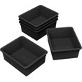 thumbnail image 1 of Storex Deep Storage Tray, Letter Size, 10 x 13 x 5 Inches, Black, 5-Pack, 1 of 1
