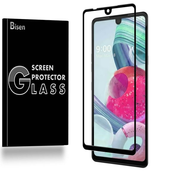 [2-Pack] Fit For LG Stylo 6 [BISEN] FULL COVER Tempered Glass Screen Protector, Anti-Scratch, Anti-Shock, Shatterproof, Bubble Free