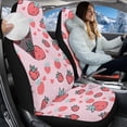 thumbnail image 2 of Uorisanigo Car Seat Covers, 2-Pack Washable Front Seat Covers Easy Installation Pink Strawberry Seats Cushion Universal Fit for Most Cars, Auto Interior Accessories, 2 of 7